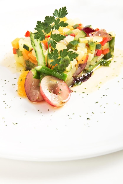 Talerz z apetycznym daniem